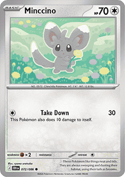 Minccino 072/5 — Chaos Rising (English Pokémon TCG card)