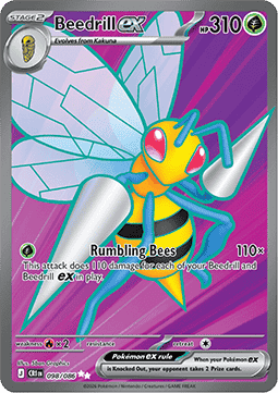 Beedrill ex 098/5 — Chaos Rising (English Pokémon TCG card)