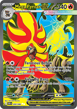 Mega Pyroar ex 099/5 — Chaos Rising (English Pokémon TCG card)