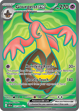 Gourgeist ex 102/5 — Chaos Rising (English Pokémon TCG card)
