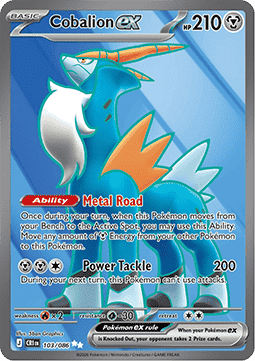 Cobalion ex 103/5 — Chaos Rising (English Pokémon TCG card)