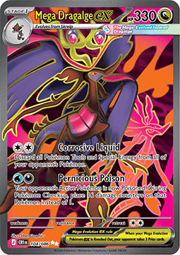 Mega Dragalge ex 104/5 — Chaos Rising (English Pokémon TCG card)