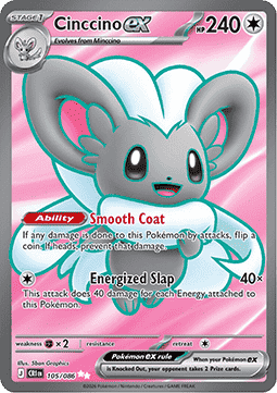 Cinccino ex 105/5 — Chaos Rising (English Pokémon TCG card)