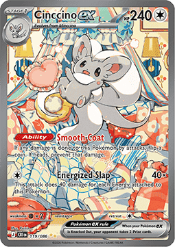 Cinccino ex 119/5 — Chaos Rising (English Pokémon TCG card)