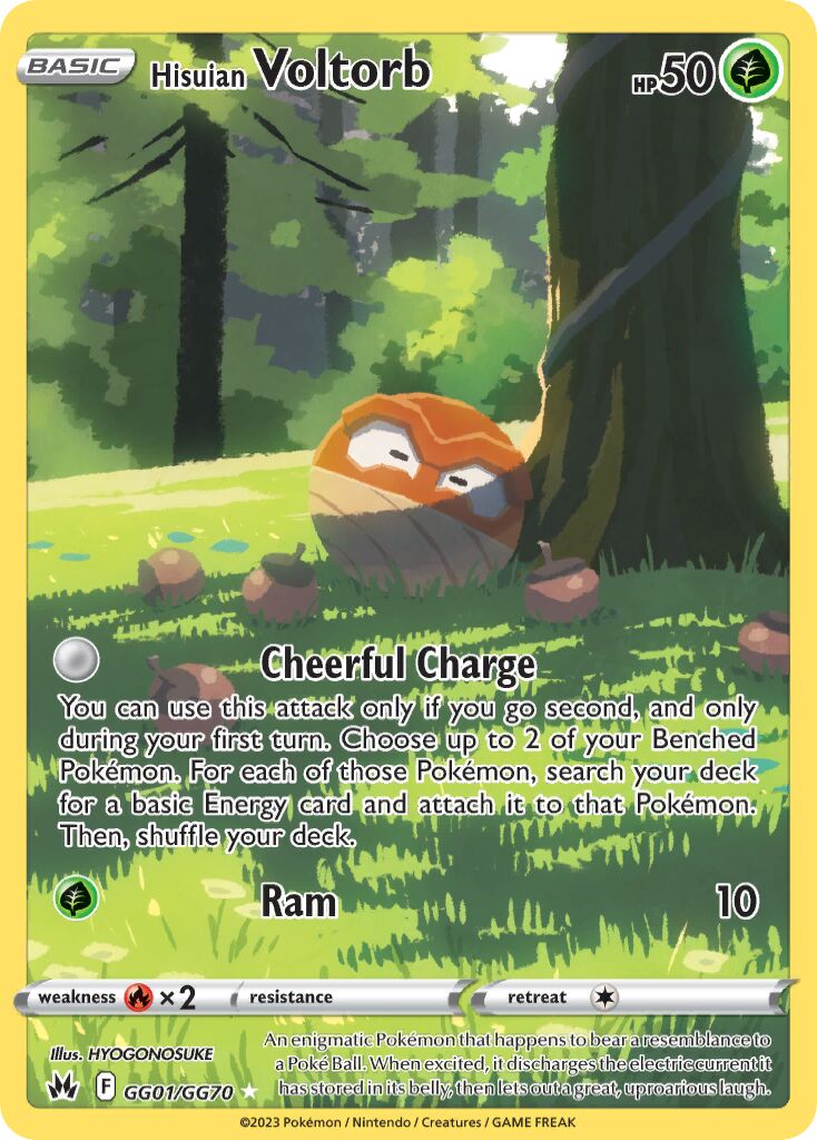 Hisuian Voltorb 001 — Crown Zenith (Galarian Gallery) (English Pokémon TCG card)