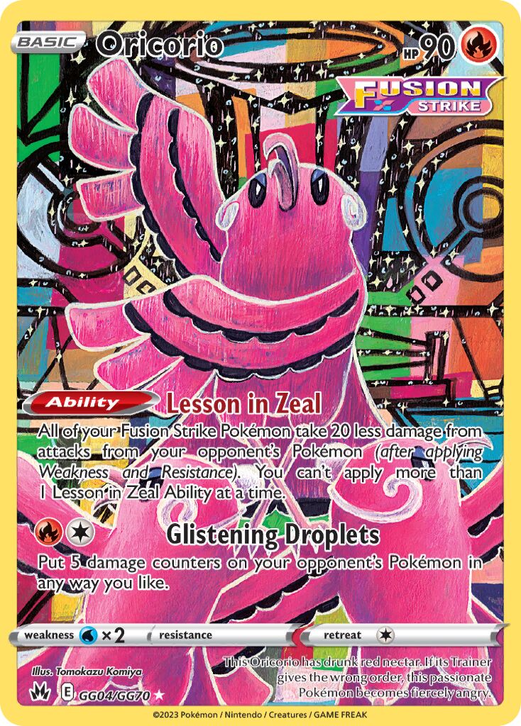 Oricorio 004 — Crown Zenith (Galarian Gallery) (English Pokémon TCG card)