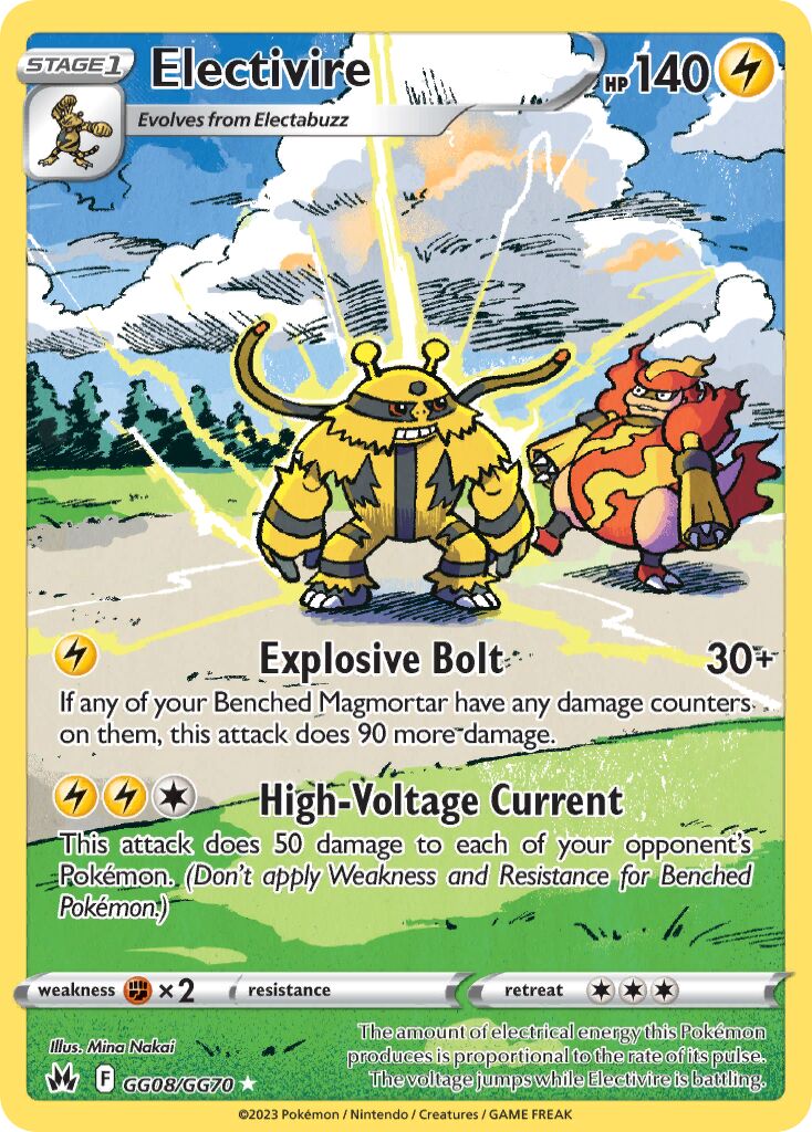 Electivire 008 — Crown Zenith (Galarian Gallery) (English Pokémon TCG card)