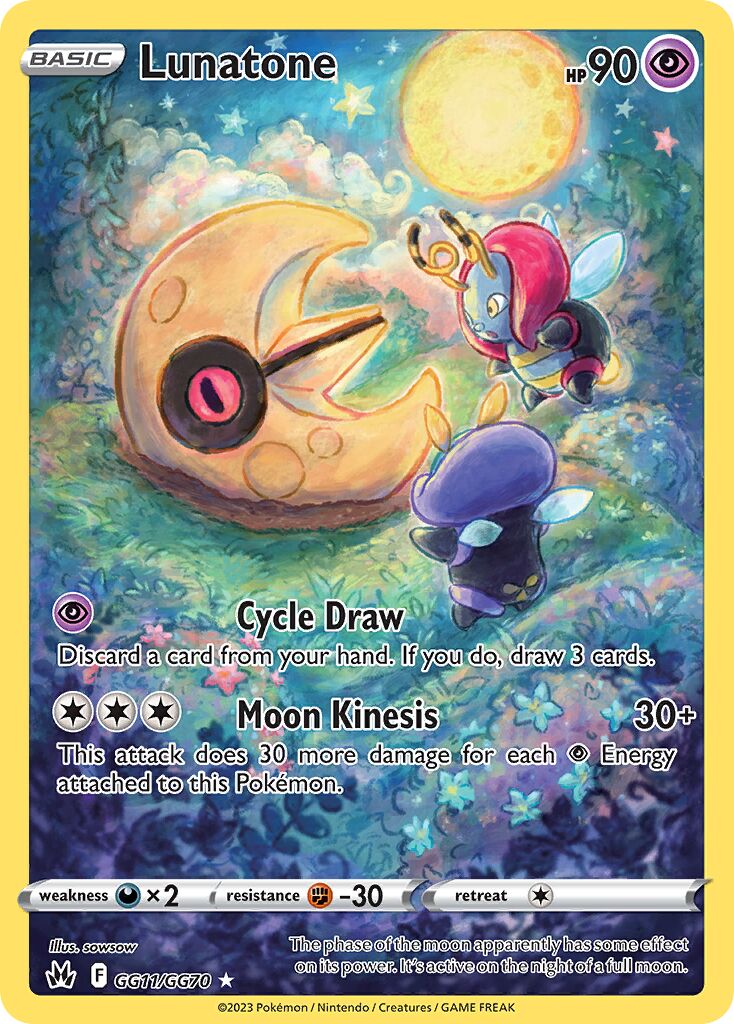 Lunatone 011 — Crown Zenith (Galarian Gallery) (English Pokémon TCG card)