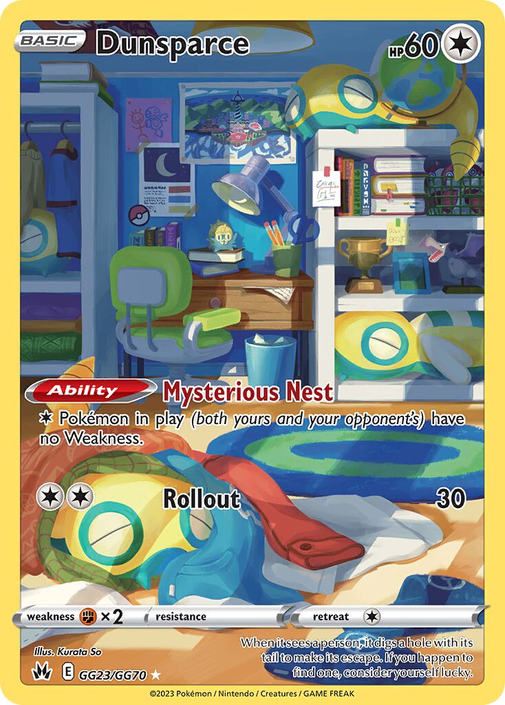 Dunsparce 023 — Crown Zenith (Galarian Gallery) (English Pokémon TCG card)
