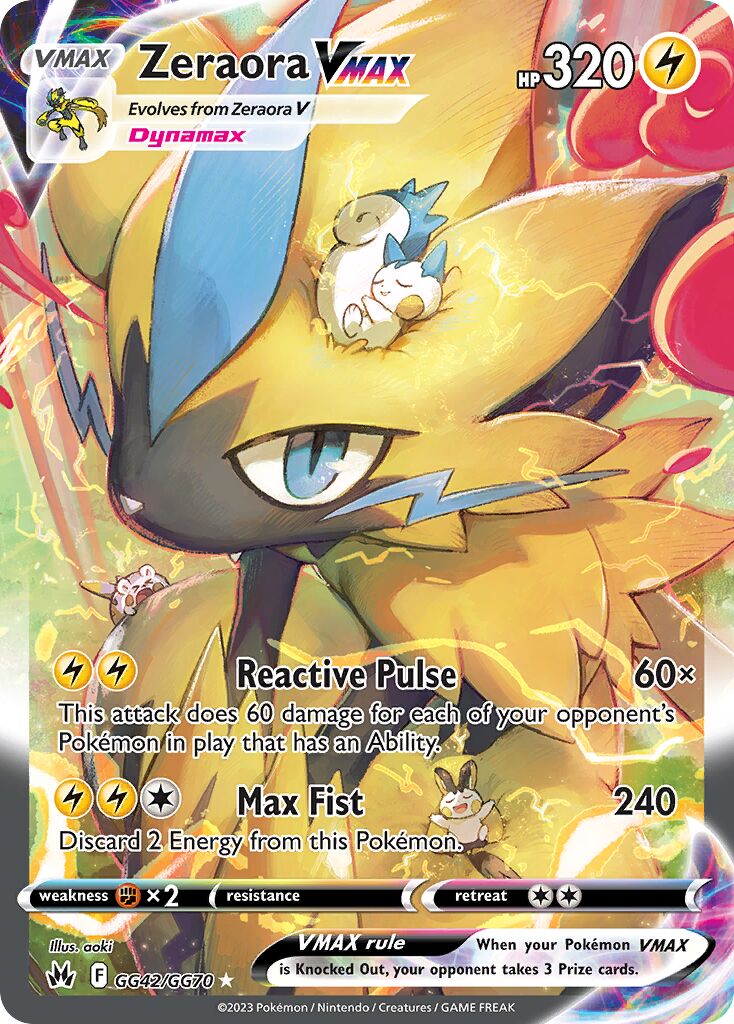 Zeraora VMAX 042 — Crown Zenith (Galarian Gallery) (English Pokémon TCG card)
