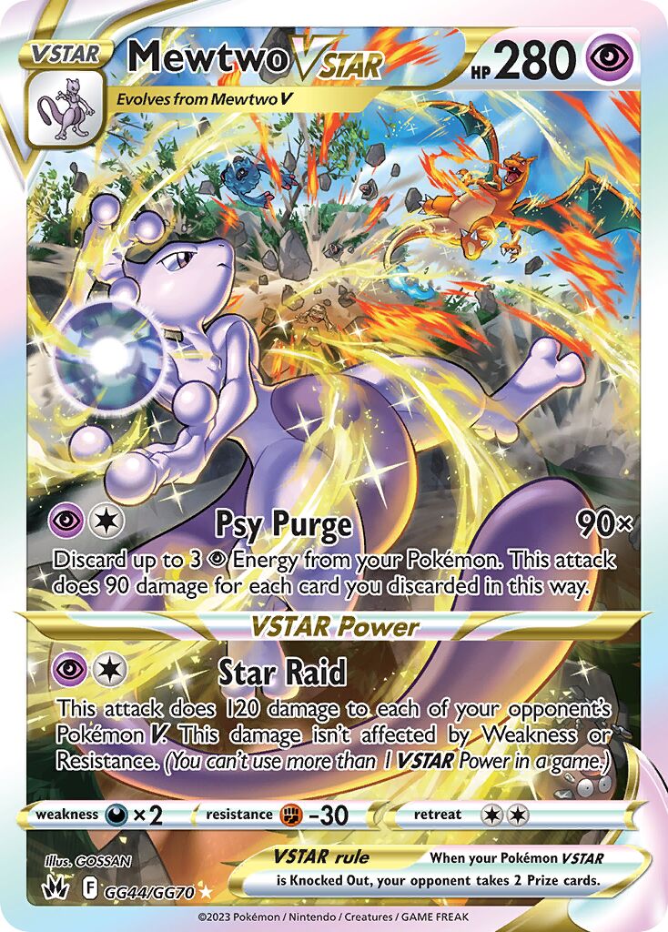 Mewtwo VSTAR 044 — Crown Zenith (Galarian Gallery) (English Pokémon TCG card)