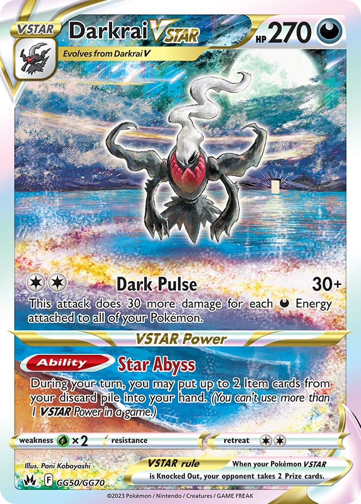Darkrai VSTAR 050 — Crown Zenith (Galarian Gallery) (English Pokémon TCG card)