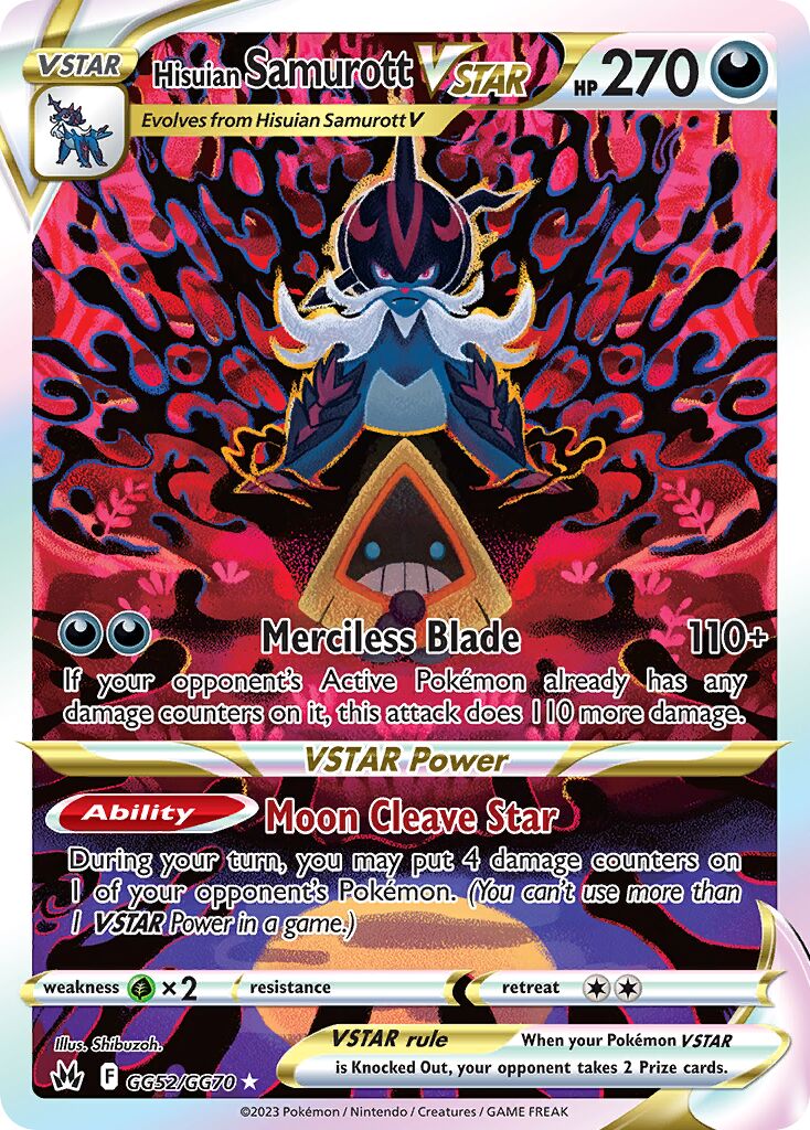 Hisuian Samurott VSTAR 052 — Crown Zenith (Galarian Gallery) (English Pokémon TCG card)