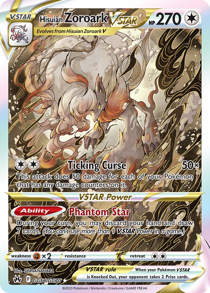 Hisuian Zoroark VSTAR 056 — Crown Zenith (Galarian Gallery) (English Pokémon TCG card)