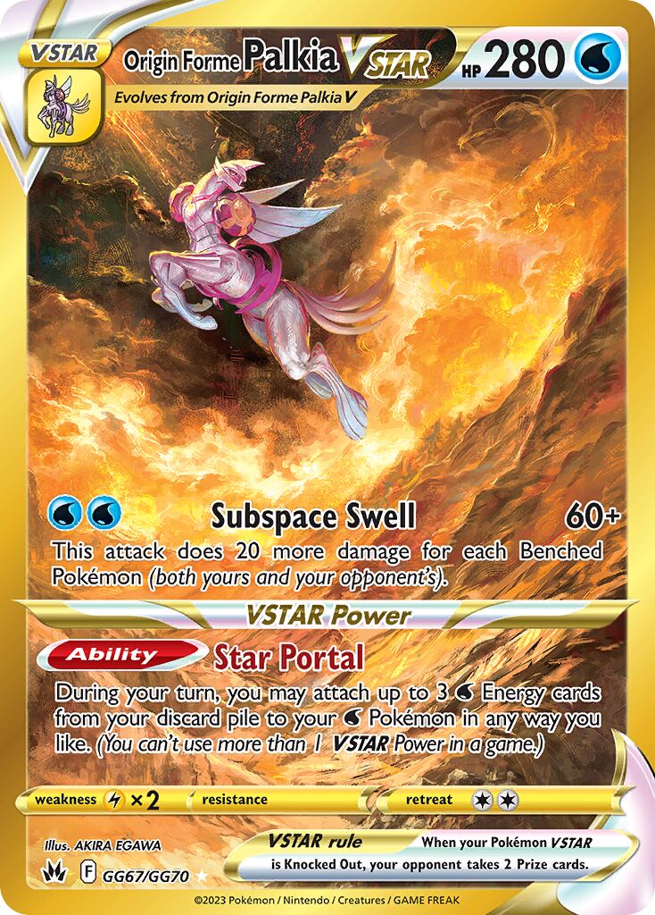 Origin Forme Palkia VSTAR 067 — Crown Zenith (Galarian Gallery) (English Pokémon TCG card)