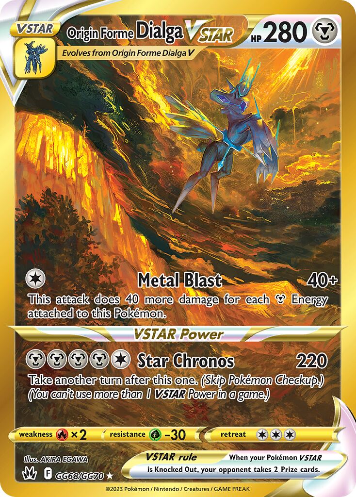 Origin Forme Dialga VSTAR 068 — Crown Zenith (Galarian Gallery) (English Pokémon TCG card)