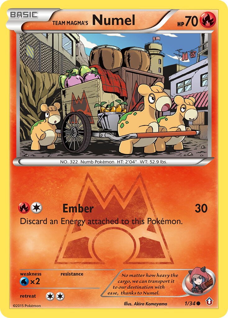 Team Magma's Numel 001/34 — Double Crisis (English Pokémon TCG card)