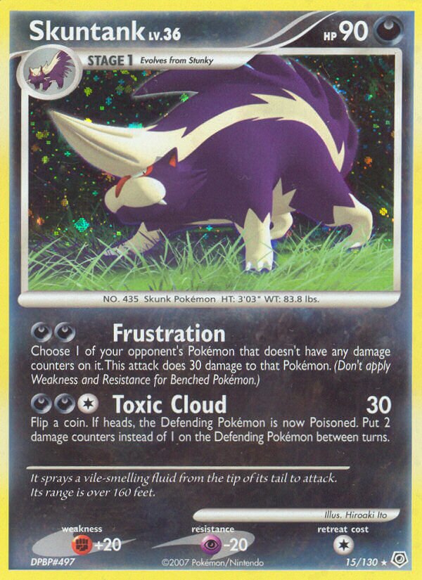 Skuntank 015/130 — Diamond & Pearl (English Pokémon TCG card)