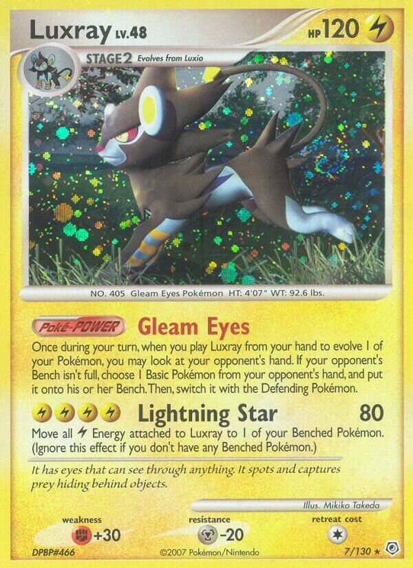 Luxray 007/130 — Diamond & Pearl (English Pokémon TCG card)