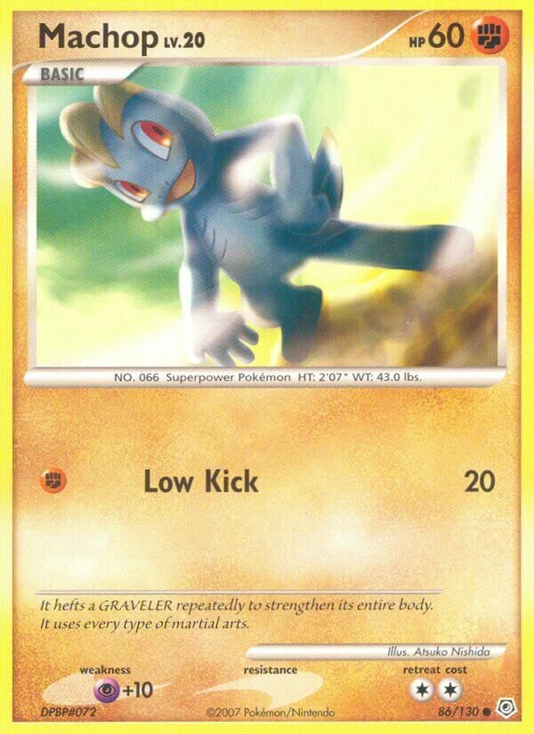 Machop 086/130 — Diamond & Pearl (English Pokémon TCG card)