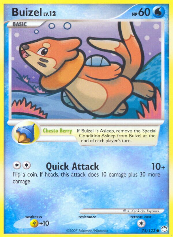 Buizel 075/124 — Mysterious Treasures (English Pokémon TCG card)