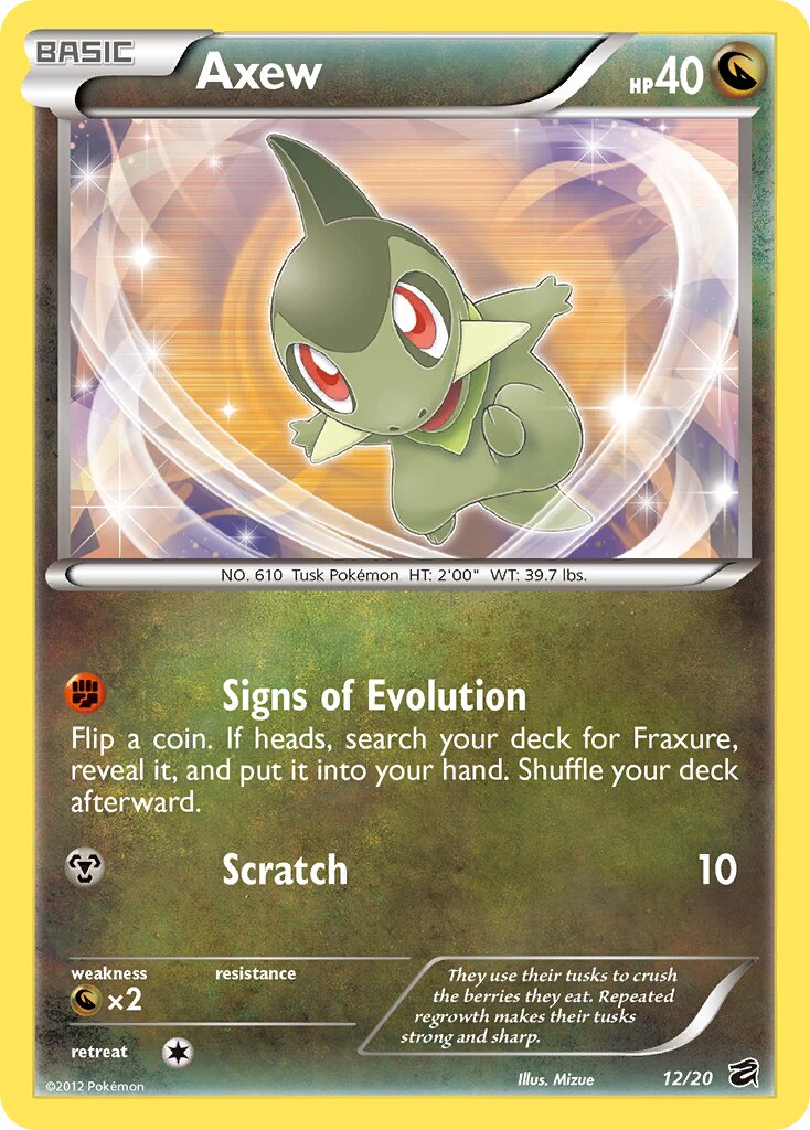 Axew 012 — Dragon Vault (English Pokémon TCG card)
