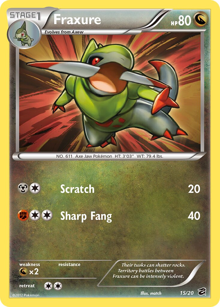 Fraxure 015 — Dragon Vault (English Pokémon TCG card)