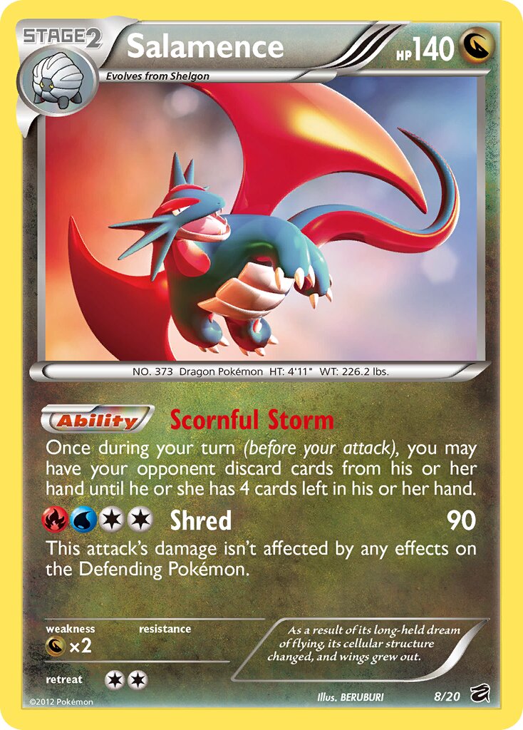 Salamence 008 — Dragon Vault (English Pokémon TCG card)