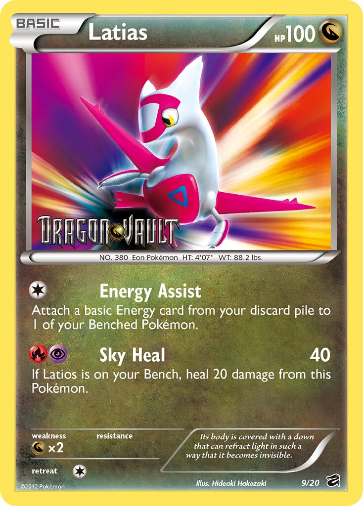 Latias 009 — Dragon Vault (English Pokémon TCG card)