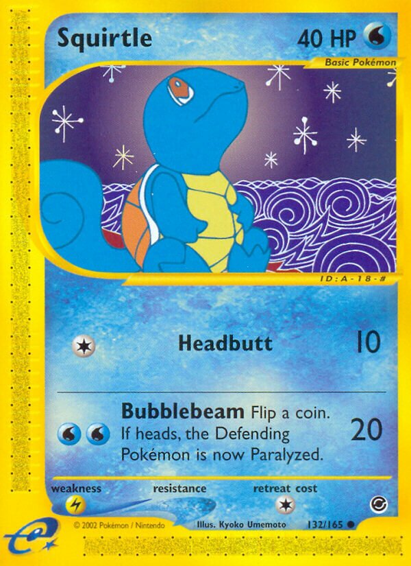 Squirtle 132/165 — Expedition Base Set (English Pokémon TCG card)
