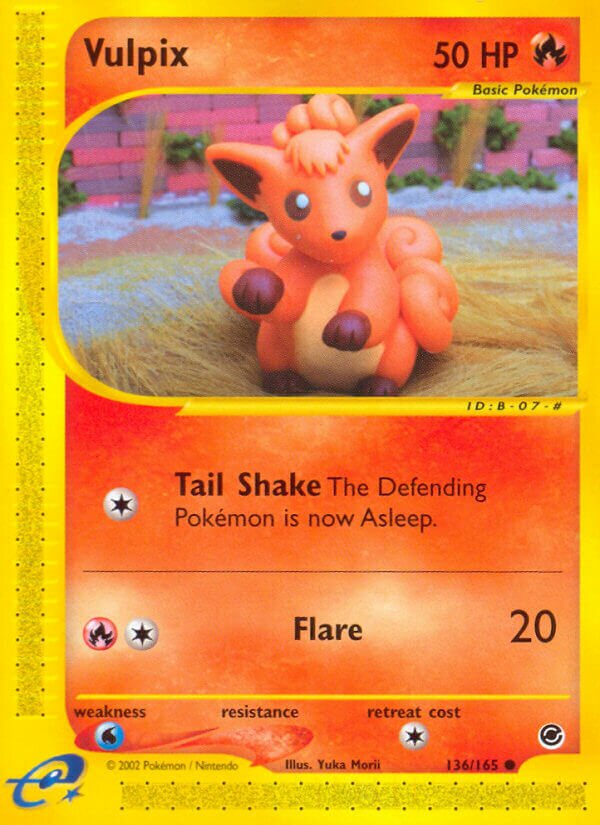 Vulpix 136/165 — Expedition Base Set (English Pokémon TCG card)