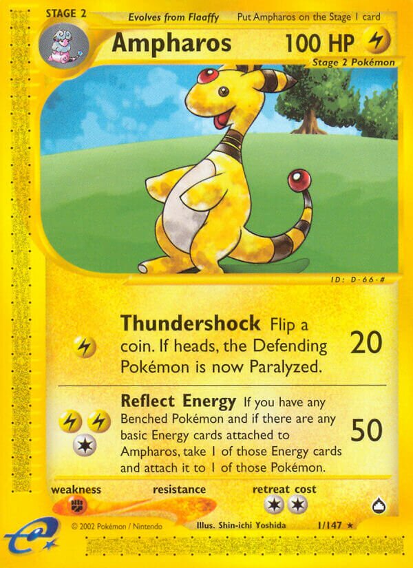 Ampharos H1 — Aquapolis (English Pokémon TCG card)