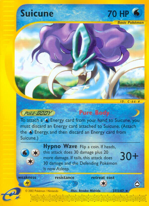 Suicune 037/186 — Aquapolis (English Pokémon TCG card)