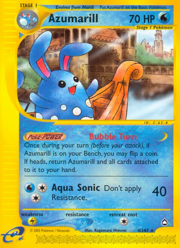 Azumarill H4 — Aquapolis (English Pokémon TCG card)