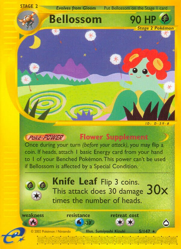Bellossom H5 — Aquapolis (English Pokémon TCG card)
