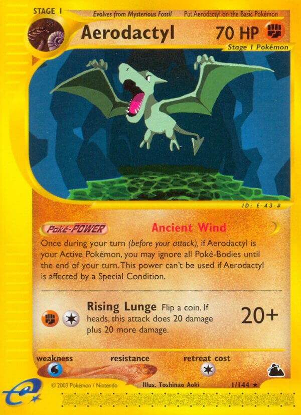 Aerodactyl 001/182 — Skyridge (English Pokémon TCG card)