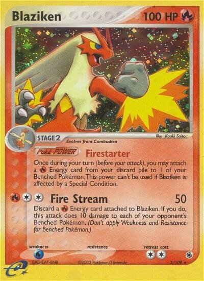 Blaziken 003/109 — EX Ruby & Sapphire (English Pokémon TCG card)