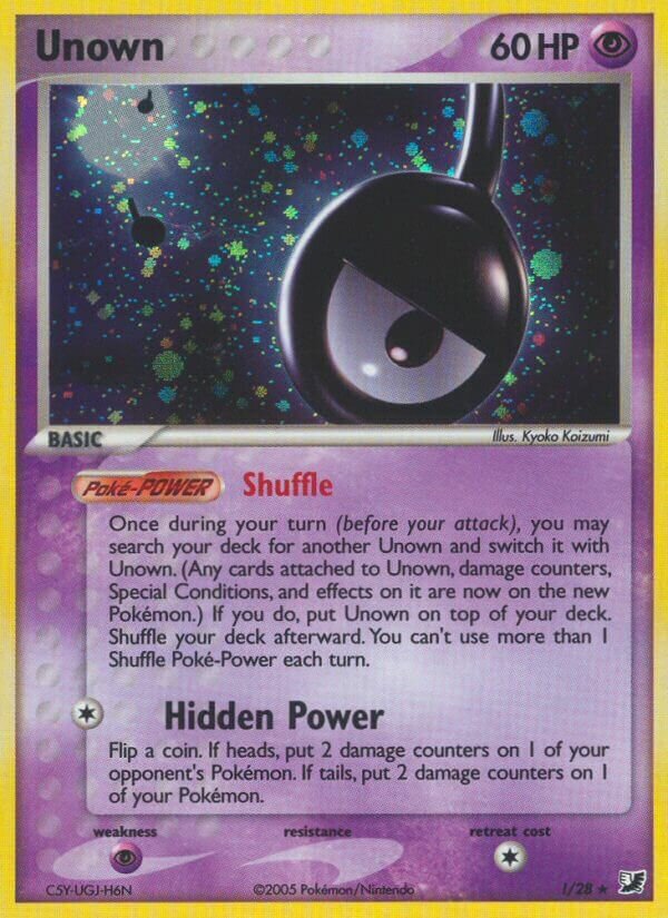 Unown !/28 — EX Unseen Forces (English Pokémon TCG card)