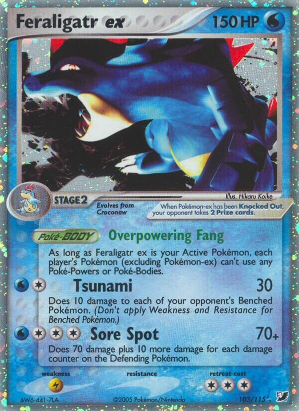 Feraligatr ex 103/117 — EX Unseen Forces (English Pokémon TCG card)
