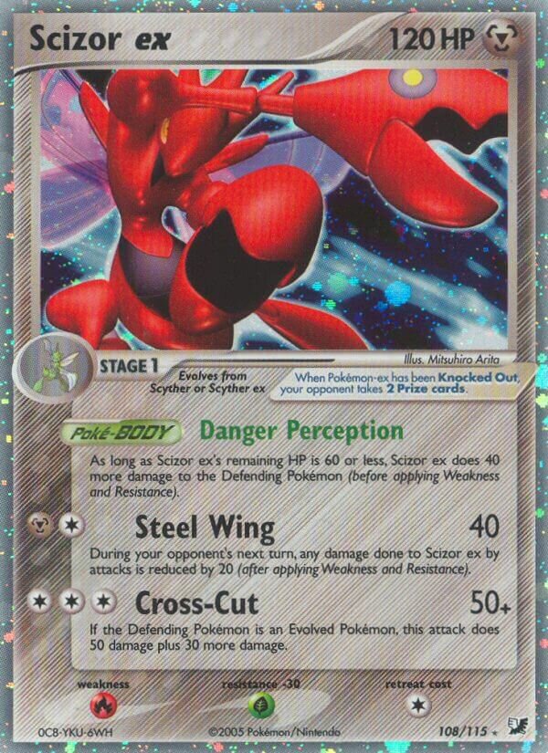 Scizor ex 108/117 — EX Unseen Forces (English Pokémon TCG card)