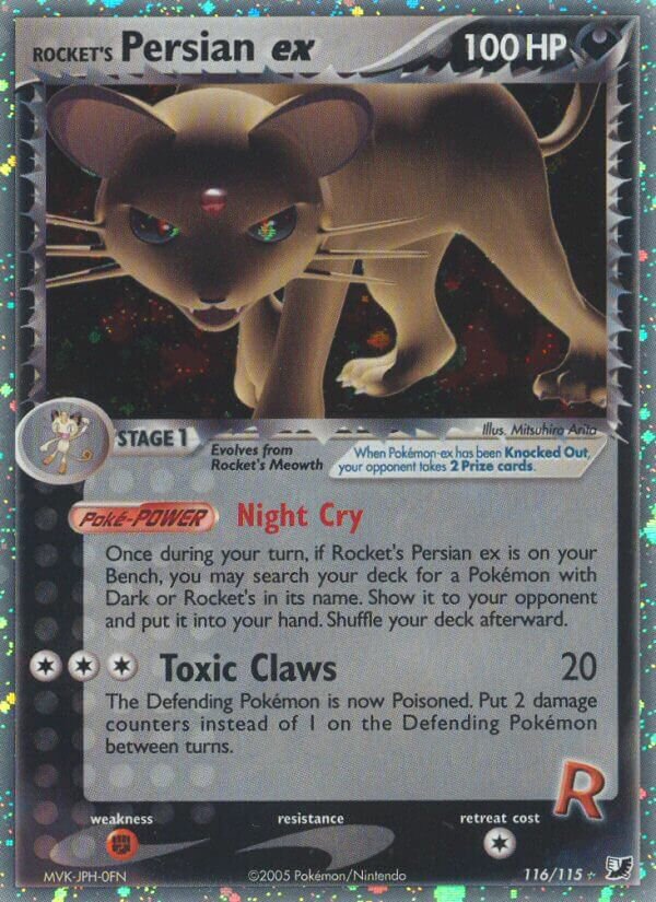 Rocket's Persian ex 116/117 — EX Unseen Forces (English Pokémon TCG card)