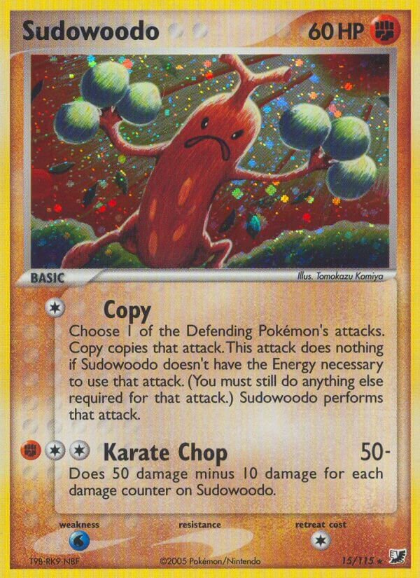 Sudowoodo 015/117 — EX Unseen Forces (English Pokémon TCG card)