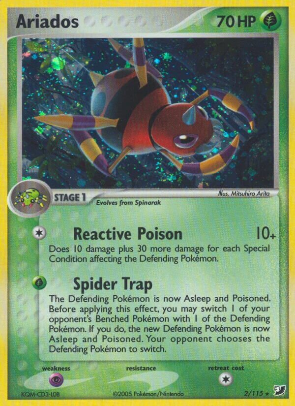 Ariados 002/117 — EX Unseen Forces (English Pokémon TCG card)