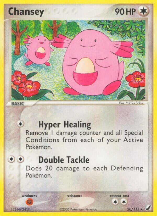 Chansey 020/117 — EX Unseen Forces (English Pokémon TCG card)