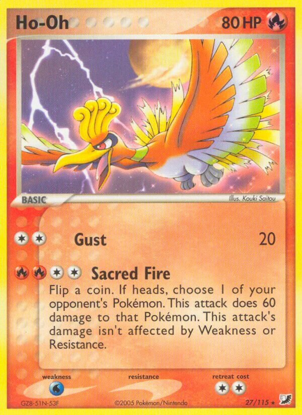 Ho-Oh 027/117 — EX Unseen Forces (English Pokémon TCG card)