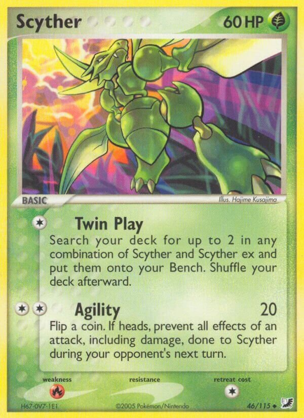 Scyther 046/117 — EX Unseen Forces (English Pokémon TCG card)