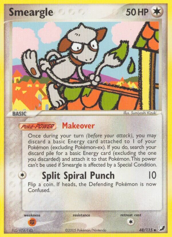 Smeargle 048/117 — EX Unseen Forces (English Pokémon TCG card)