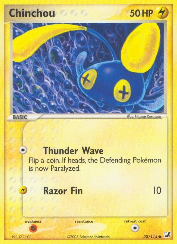Chinchou 052/117 — EX Unseen Forces (English Pokémon TCG card)