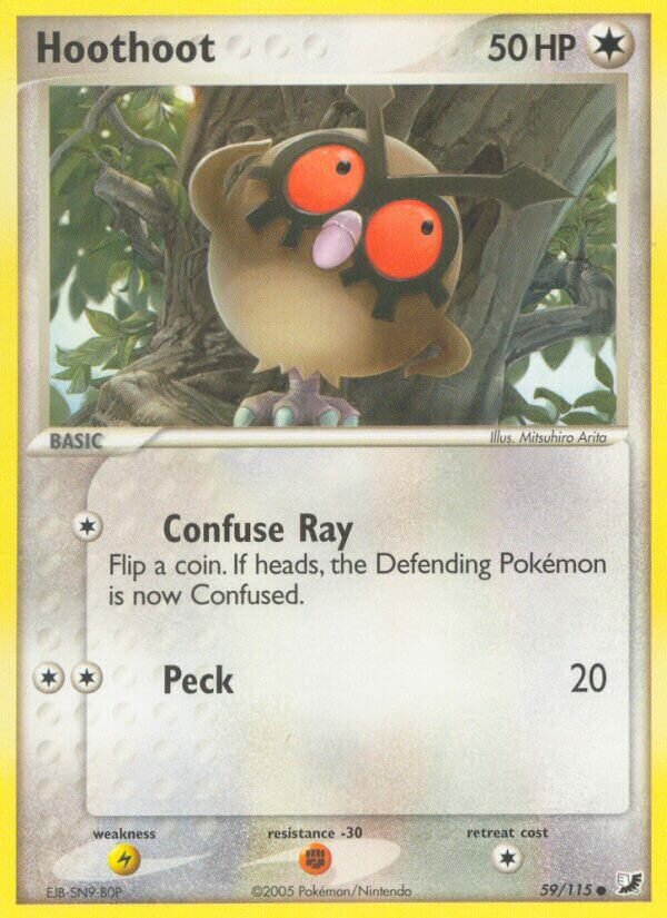 Hoothoot 059/117 — EX Unseen Forces (English Pokémon TCG card)