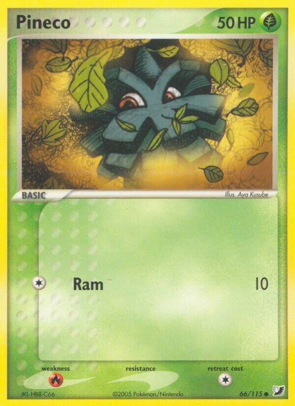 Pineco 066/117 — EX Unseen Forces (English Pokémon TCG card)